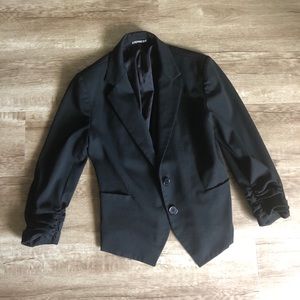 Express 3/4 rouched sleeved blazer